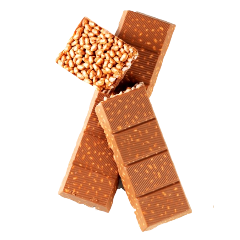 Puffreis in Edelvollmilch Schokolade Kakao 36% 100g (Chocolaterie Holzderber)