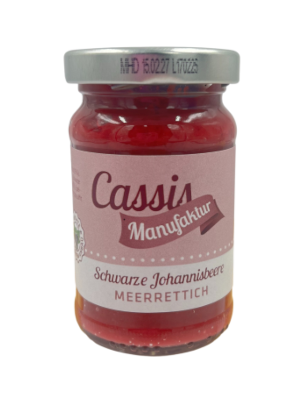 Meerrettich schwarze Johannisbeere, 100ml, Cassis-Manufaktur Meerrettich schwarze Johannisbeere, 100ml, Cassis-Manufaktur