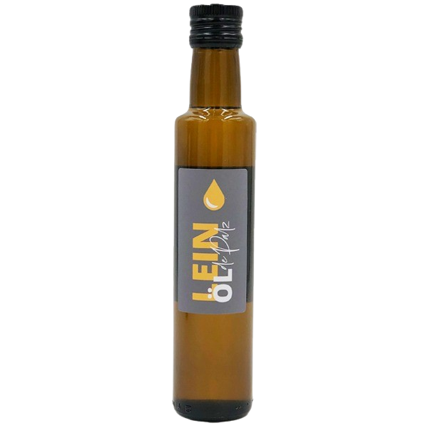 Leinsamenöl „Oel de Palz“ 250ml (kaltgepresst, kalt verwenden)