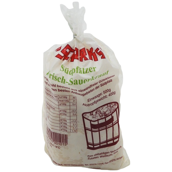 Südpfälzer Frisch-Sauerkraut 500g (traditionell hergestellt)